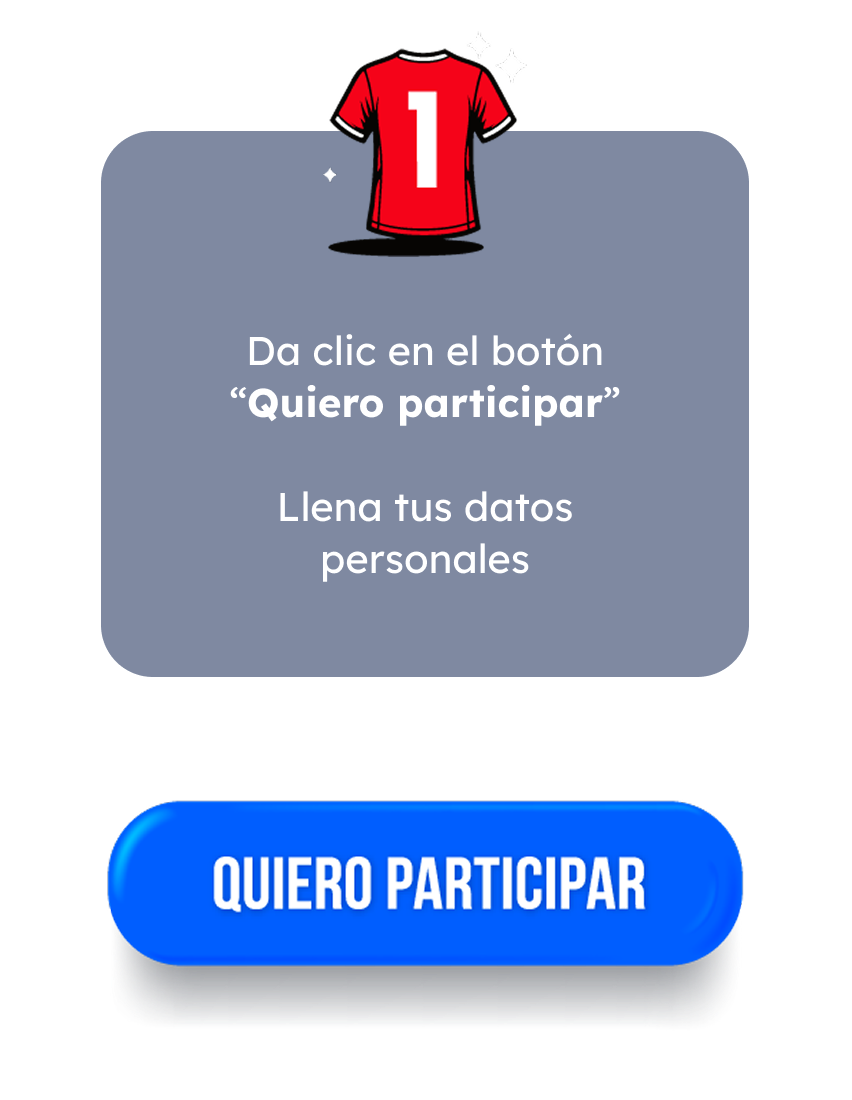 Paso 1: Da clic en Quiero participar y llena tus datos personales