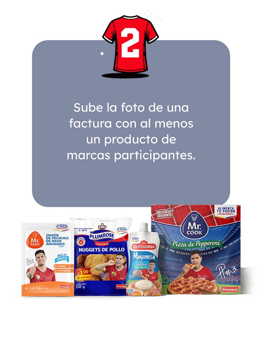 Paso 2: Sube la foto de una factura con al menos un producto de marcas participantes