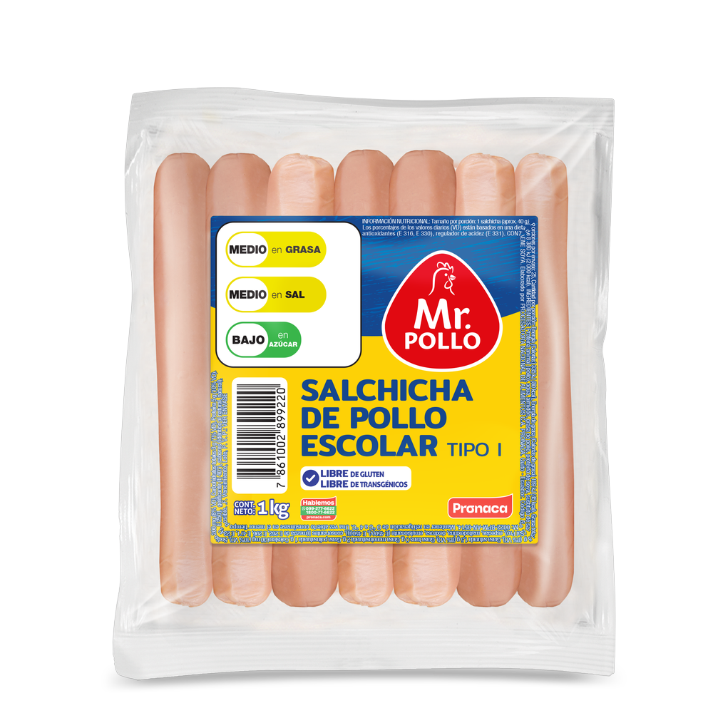 Salchicha De Pollo Escolar