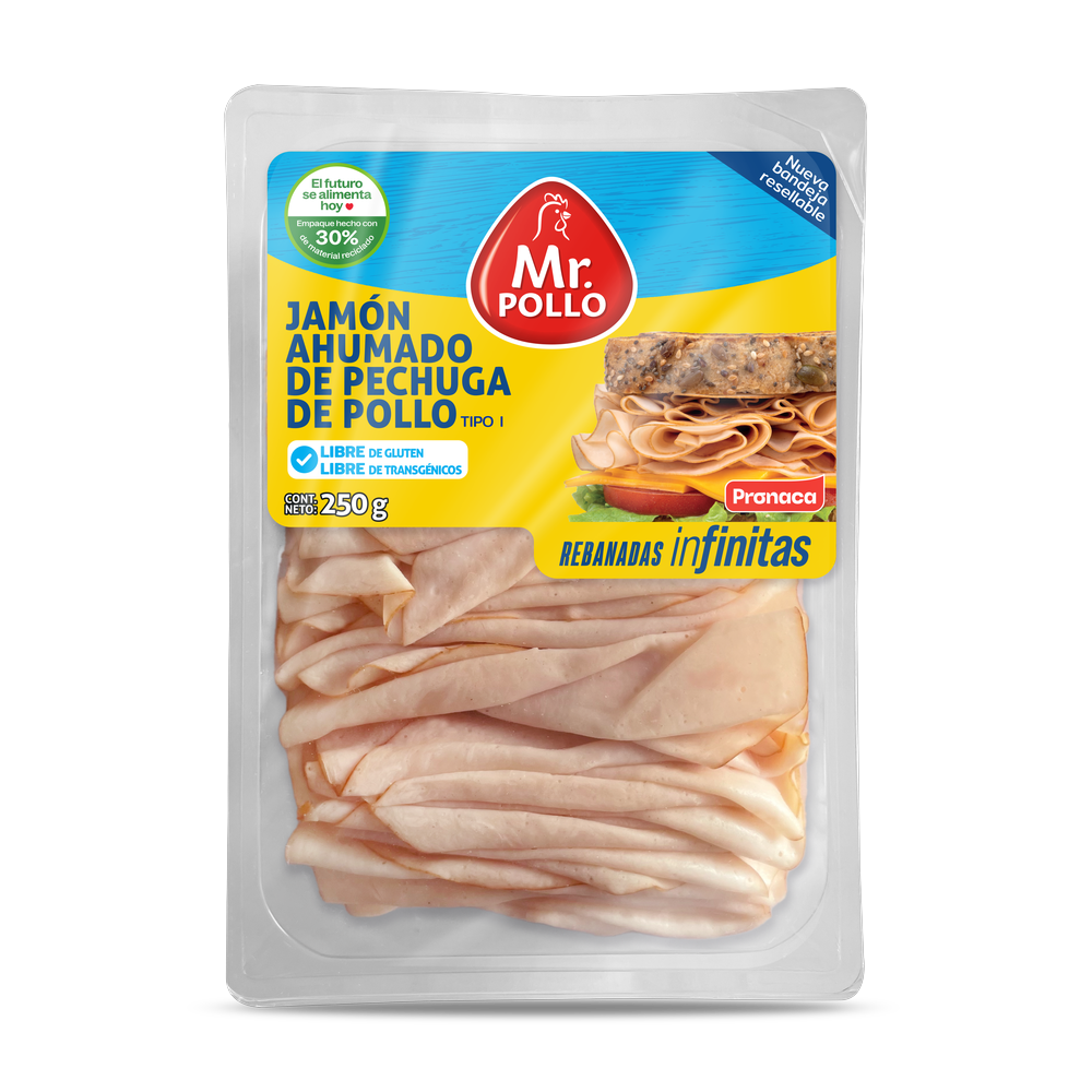 Jamón Ahumado Pechuga De Pollo Rebanadas Extrafinas