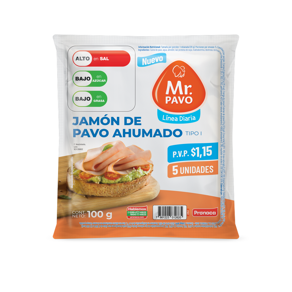 Jamón De Pavo Ahumado Línea Diaria
