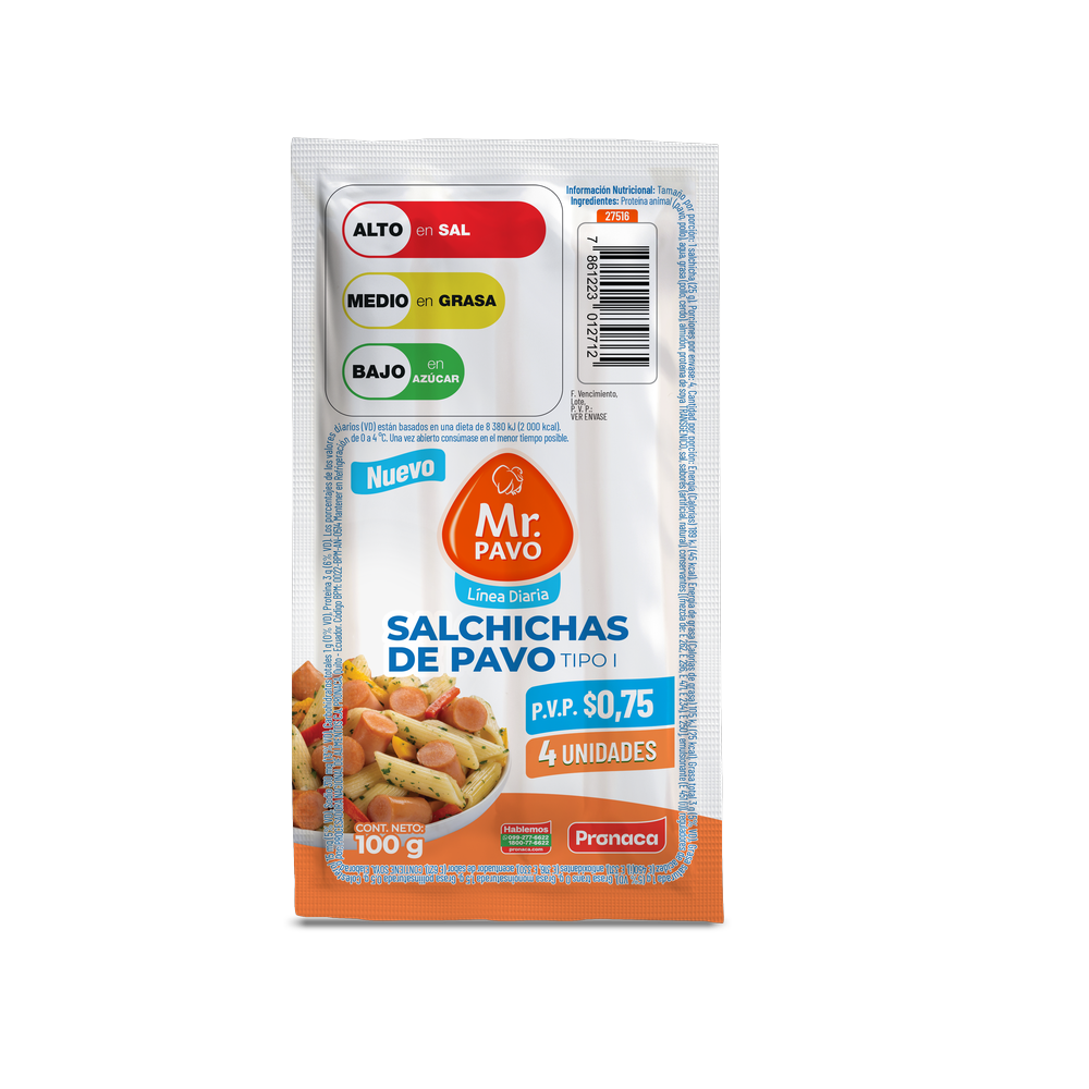 Salchicha De Pavo Línea Diaria