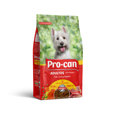 Pro-can Adultos Razas pequeñas: Pollo, Carne y Vegetales