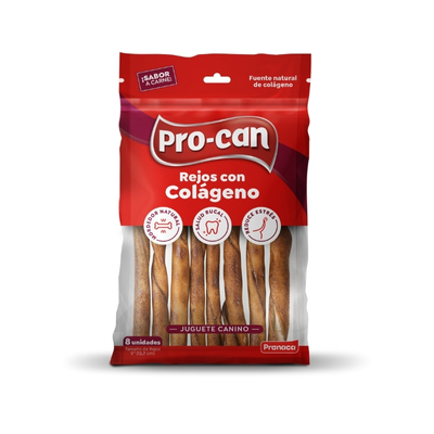 8 Rejos con Colágeno Sabor Carne 5''