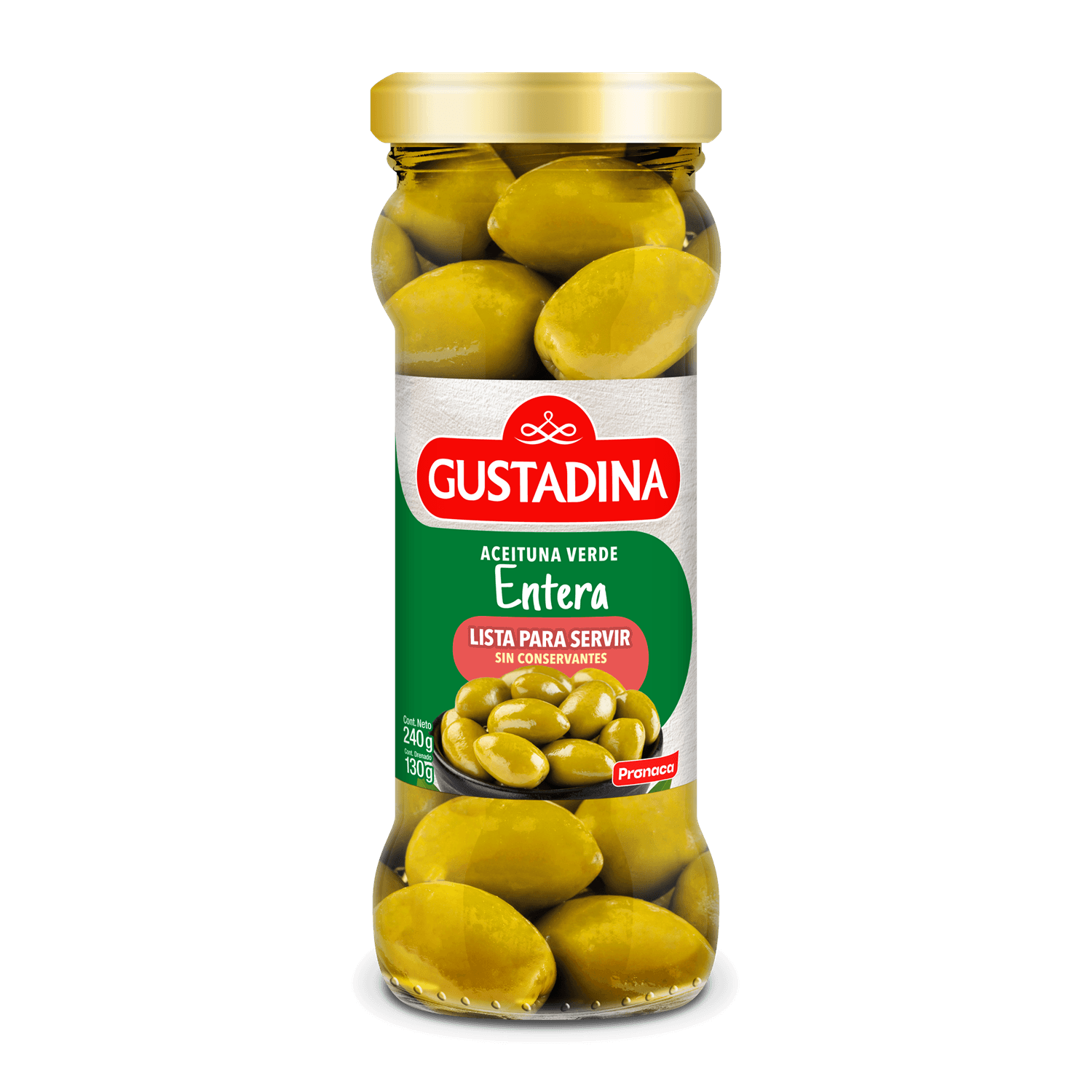 ACEITUNAS VERDES ENTERAS 240 G