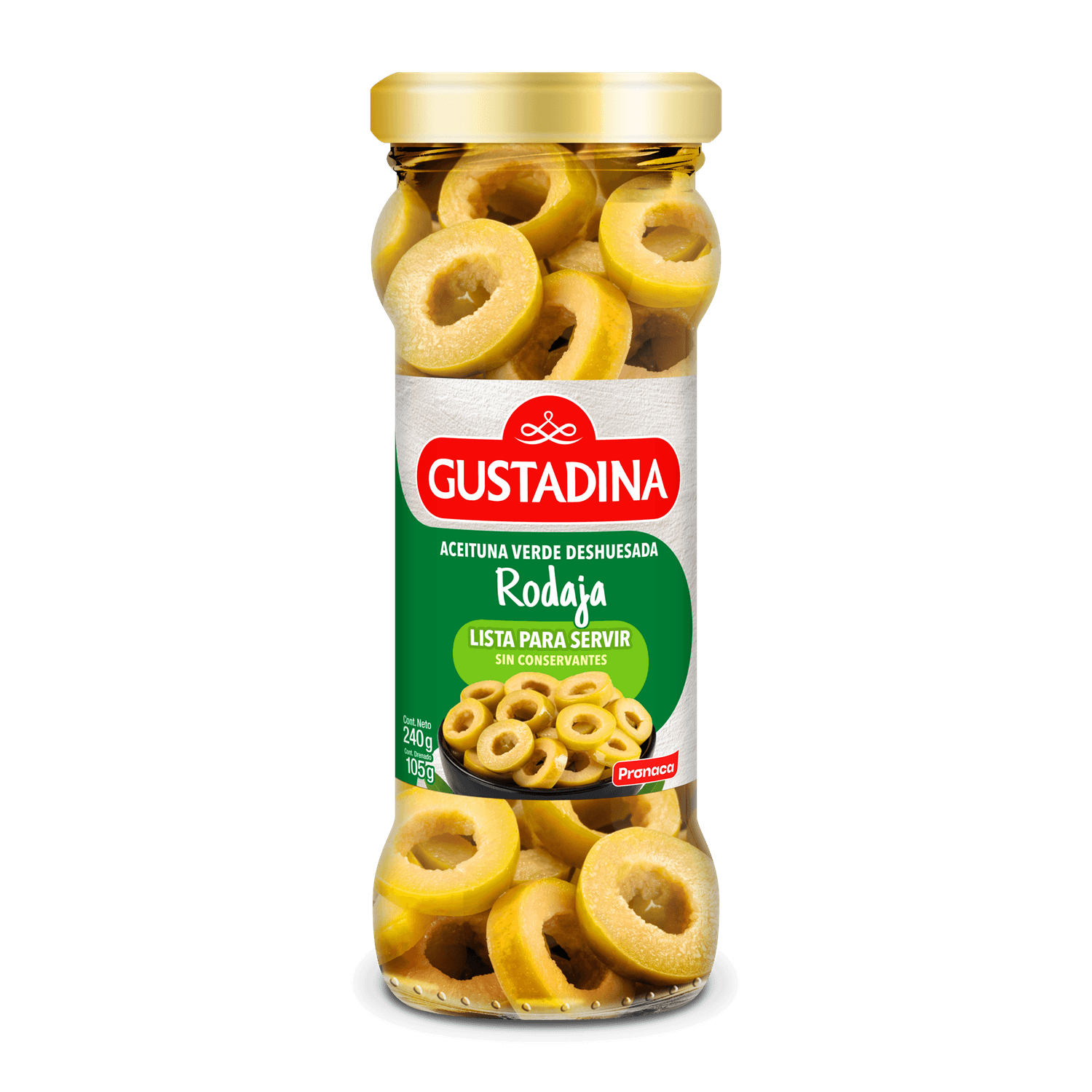 ACEITUNAS VERDES EN RODAJAS 240 G
