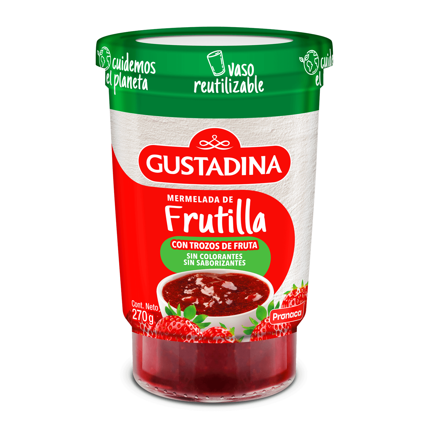 MERMELADA FRUTILLA VASO UTILITARIO 270 G