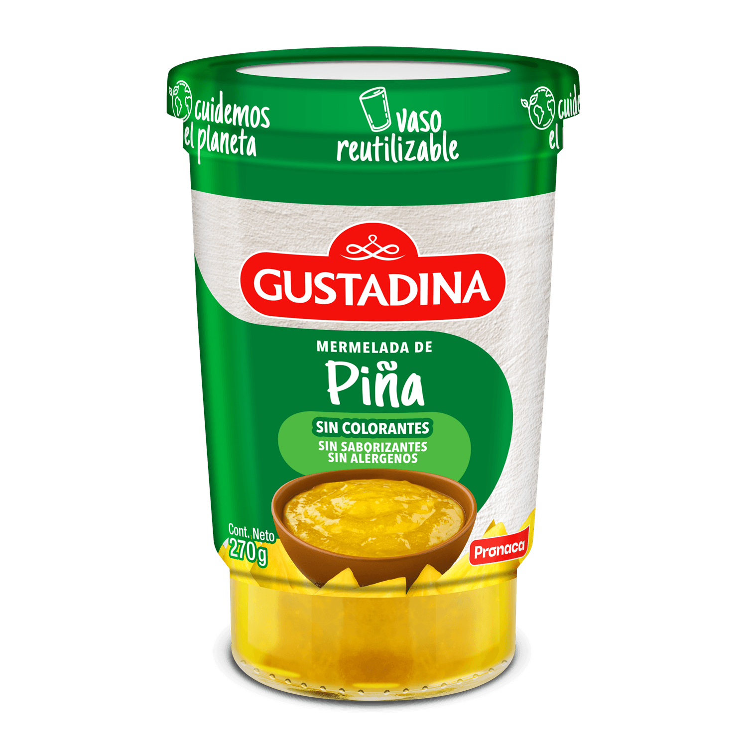 MERMELADA PIÑA VASO UTILITARIO 270 G