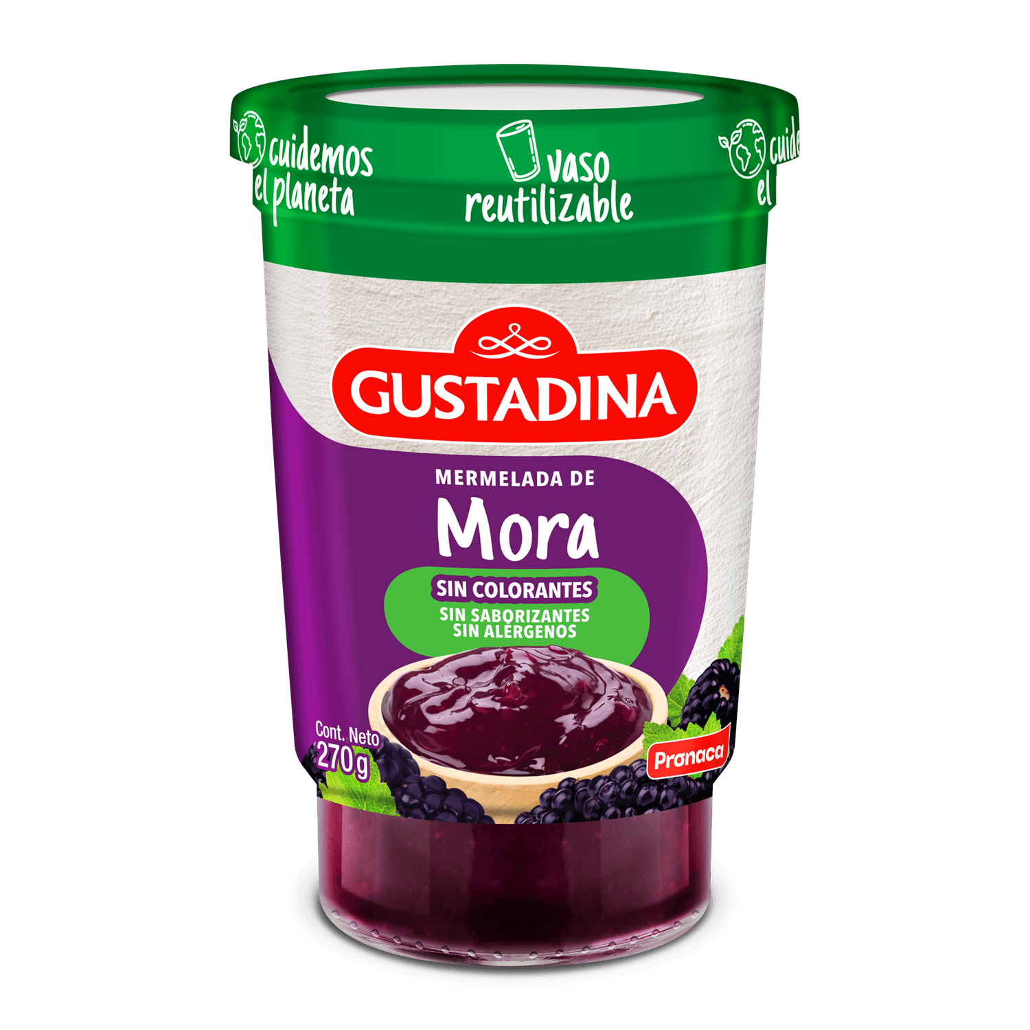 MERMELADA MORA VASO UTILITARIO 270 G