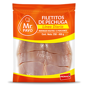 FILETITOS DE PECHUGA LINEA DIARIA CONGELADOS