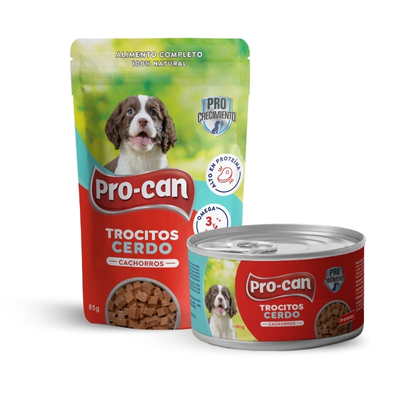 Pro-can Trocitos Cerdo Cachorros