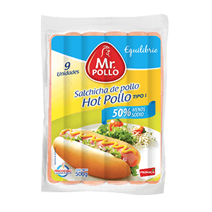 SALCHICHA DE POLLO HOT POLLO 500 G