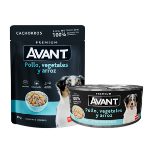 Avant Cachorros Pollo, vegetales y arroz