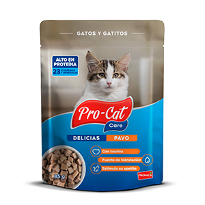 PRO-CAT CARE DELICIAS PAVO 85GR