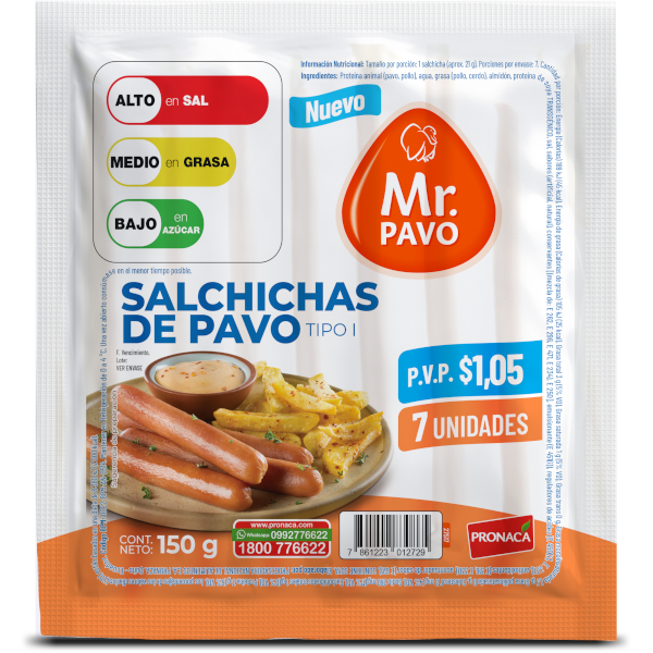 Salchichas De Pavo Familiares 150 G